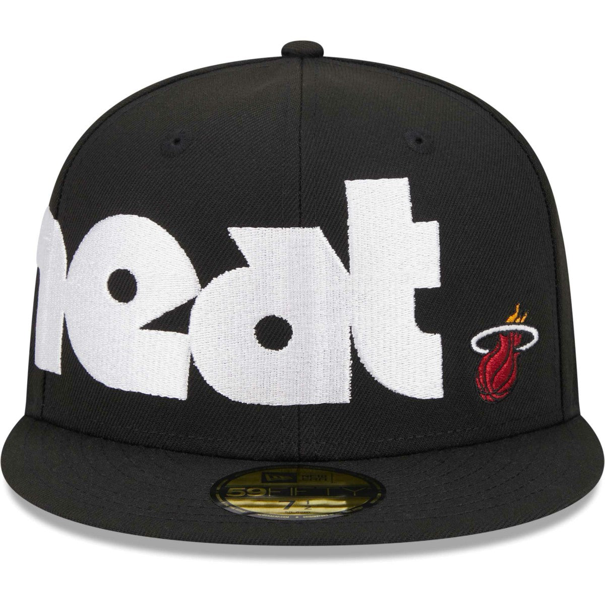 Miami Heat Checkerboard UV 59FIFTY Fitted Hat Black | New Era Lifestyle