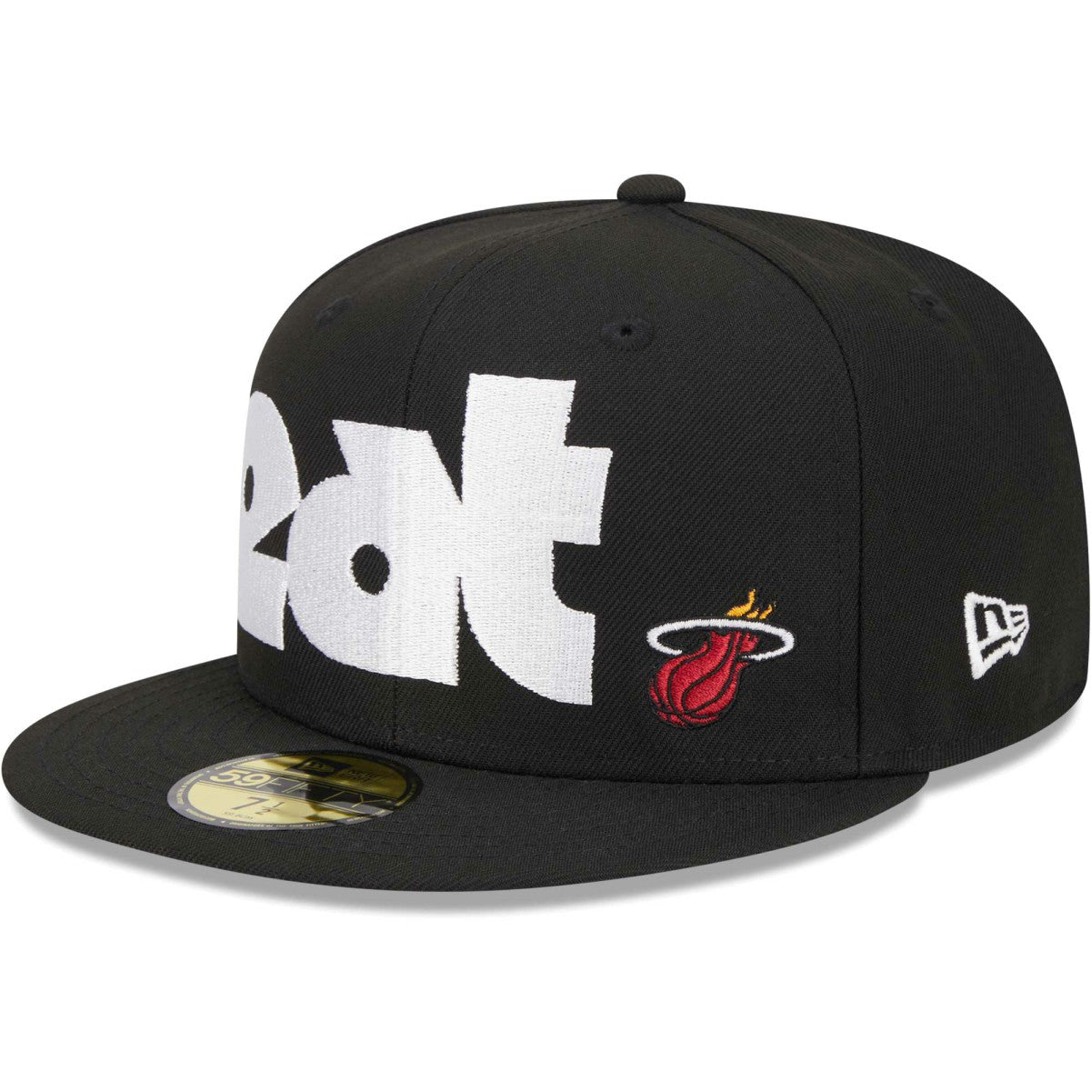 Miami Heat Checkerboard UV 59FIFTY Fitted Hat Black | New Era Lifestyle