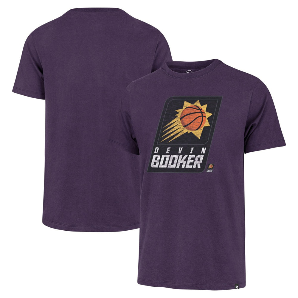 Devin Booker Phoenix Suns '47 Player Logo Vintage T-Shirt Purple | 47 brand US