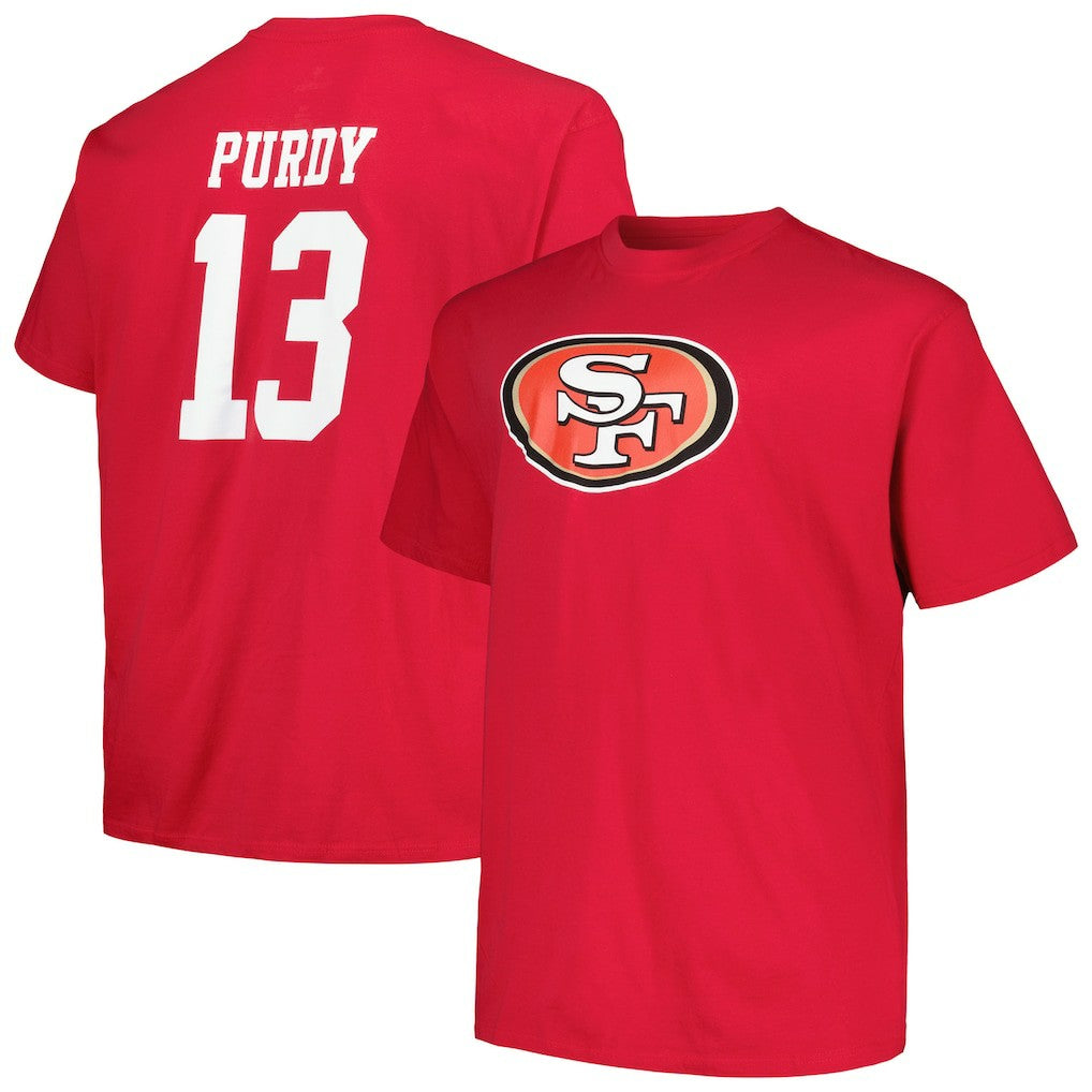 Fanatics Brock Purdy San Francisco 49ers Big & Tall Player Name & Number T-Shirt Scarlet