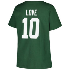 Fanatics Jordan Love Green Bay Packers Women's Plus Size Name & Number V-Neck T-Shirt Green