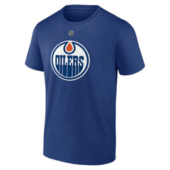 Zach Hyman Edmonton Oilers Fanatics Authentic Stack Name & Number T-Shirt - Blue - NHL 200656077