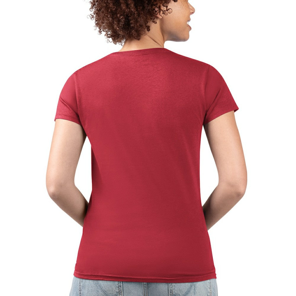 Boston Red Sox G-III 4Her by Carl Banks Women's Super-Slim Fit Lightweight City Graphic V-Neck T-Shirt - Red - MLB Discount