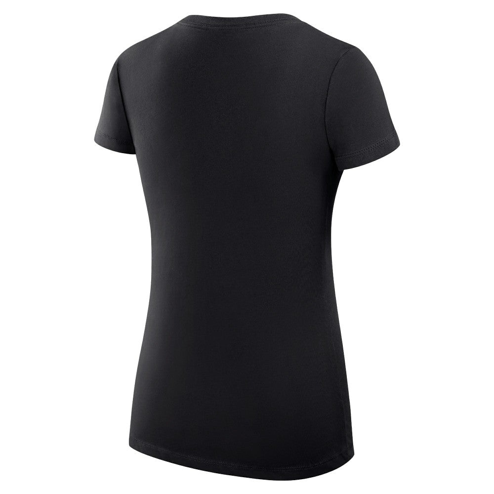 Cincinnati Reds G-III 4Her by Carl Banks Women's Super-Slim Fit Lightweight City Graphic V-Neck T-Shirt - Black - MLB Lifestyle