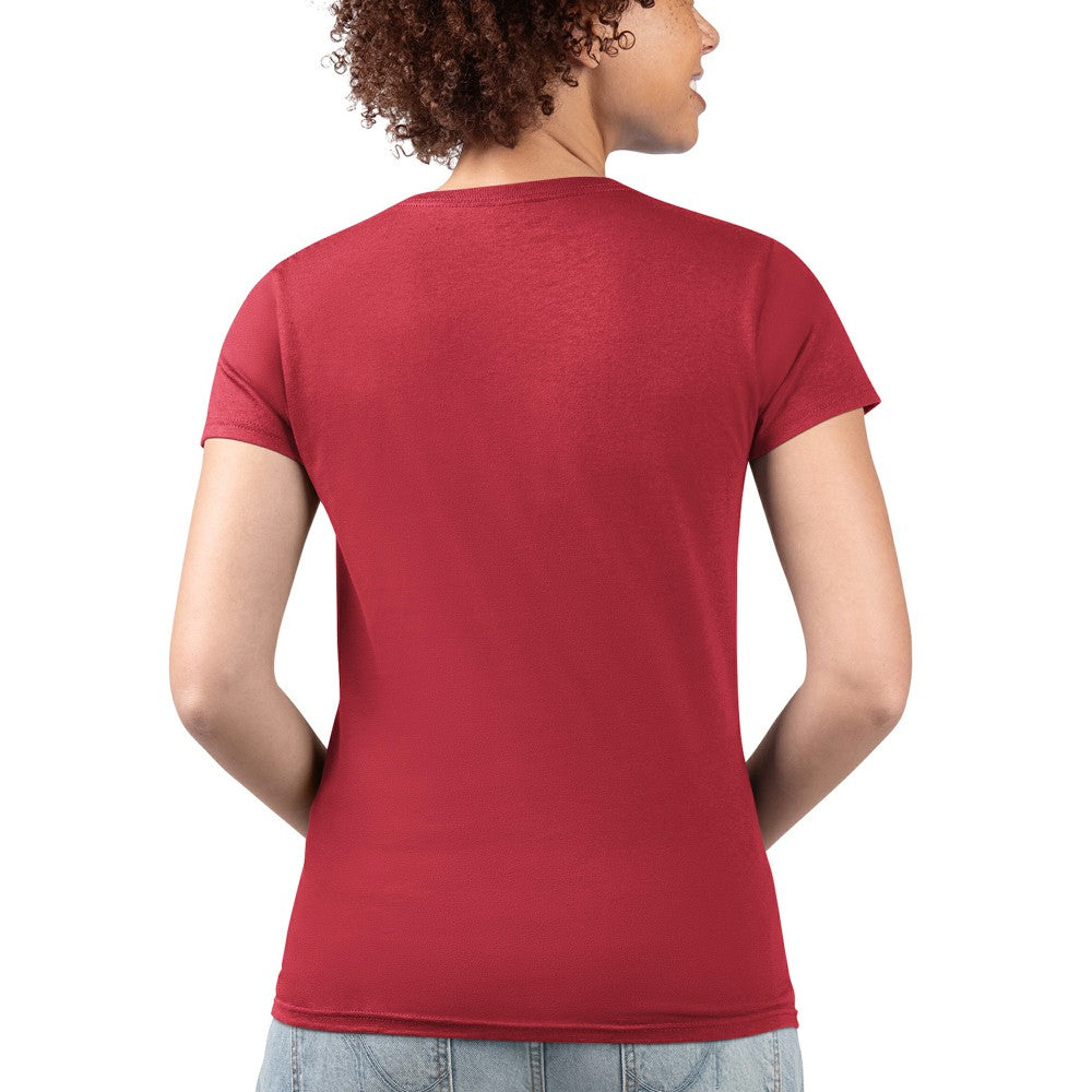Cincinnati Reds G-III 4Her by Carl Banks Women's Super-Slim Fit Lightweight City Graphic V-Neck T-Shirt - Red - MLB Sale