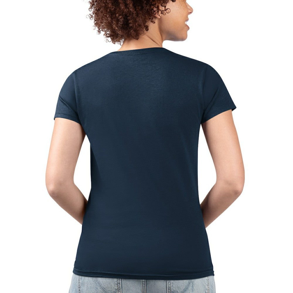 Cleveland Guardians G-III 4Her by Carl Banks Women's Super-Slim Fit Lightweight City Graphic V-Neck T-Shirt - Navy - MLB on Sale