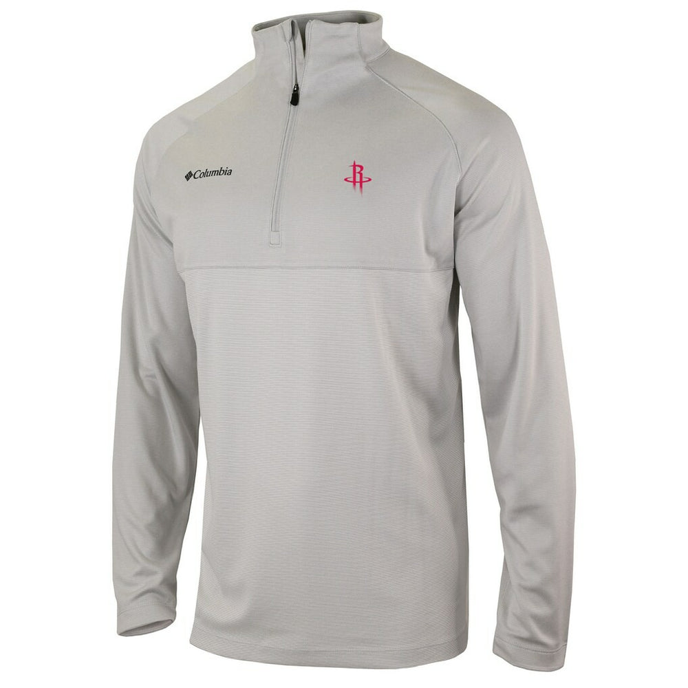 Houston Rockets Omni-Wick Rockin' It Quarter-Zip Pullover Top for sale Heather Gray | Columbia Lifestyle