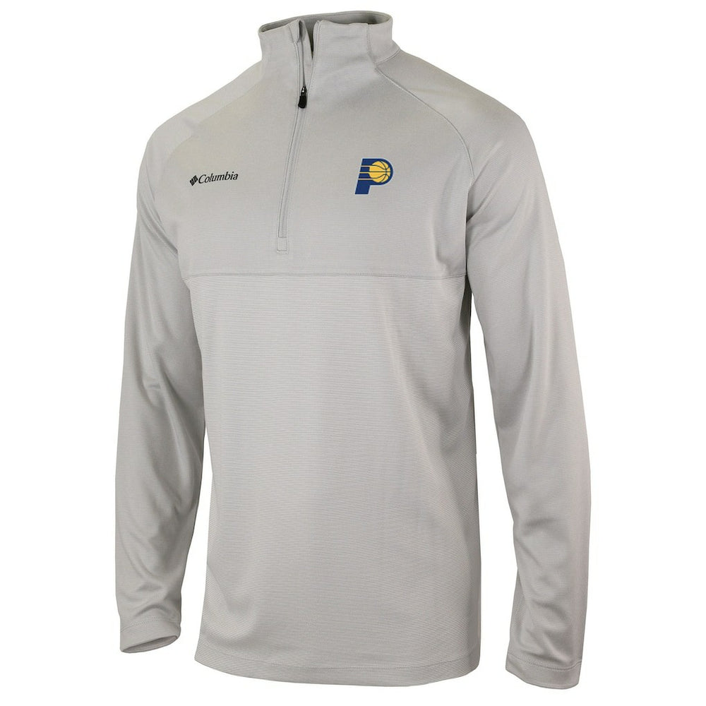 Indiana Pacers Omni-Wick Rockin' It Quarter-Zip Pullover Top Heather Gray | Columbia discount