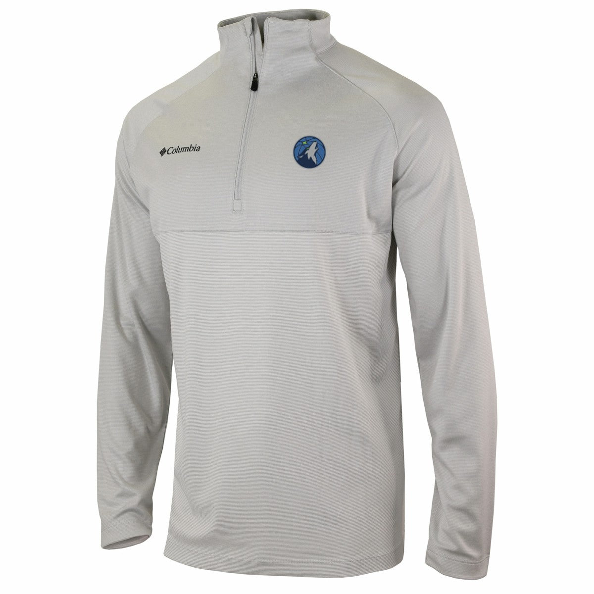 Minnesota Timberwolves Omni-Wick Rockin' It Quarter-Zip Pullover Top Heather Gray | Columbia US