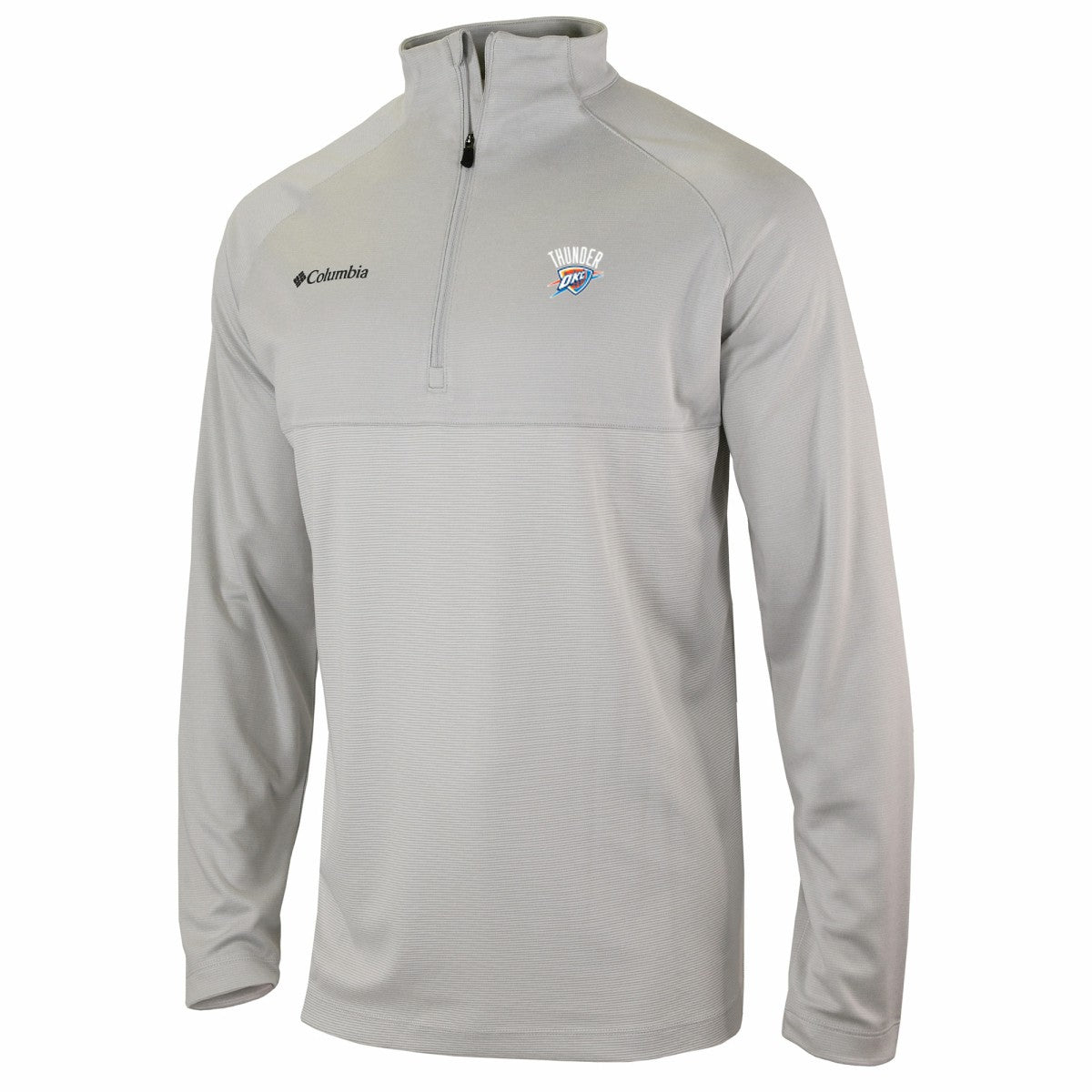 Oklahoma City Thunder Omni-Wick Rockin' It Quarter-Zip Pullover Top Heather Gray | Columbia Lifestyle