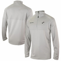 Utah Jazz Omni-Wick Rockin' It Quarter-Zip Pullover Top Heather Gray | Columbia