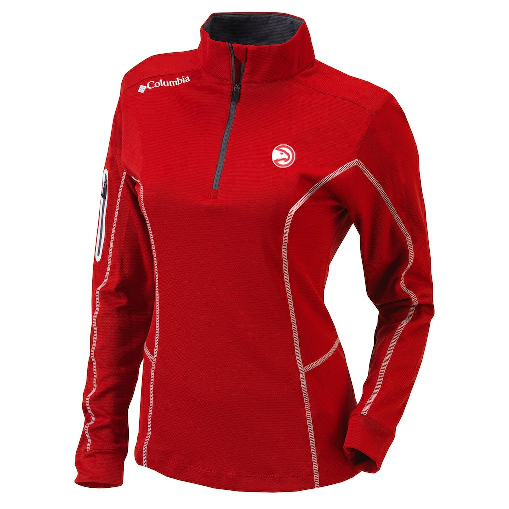 Atlanta Hawks Women's Omni-Wick Shotgun Quarter-Zip Pullover Top Red | Columbia Near Me