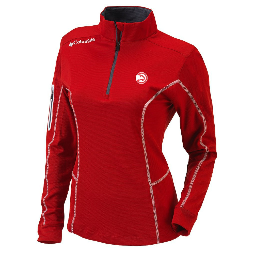 Atlanta Hawks Women's Omni-Wick Shotgun Quarter-Zip Pullover Top Red | Columbia Near Me