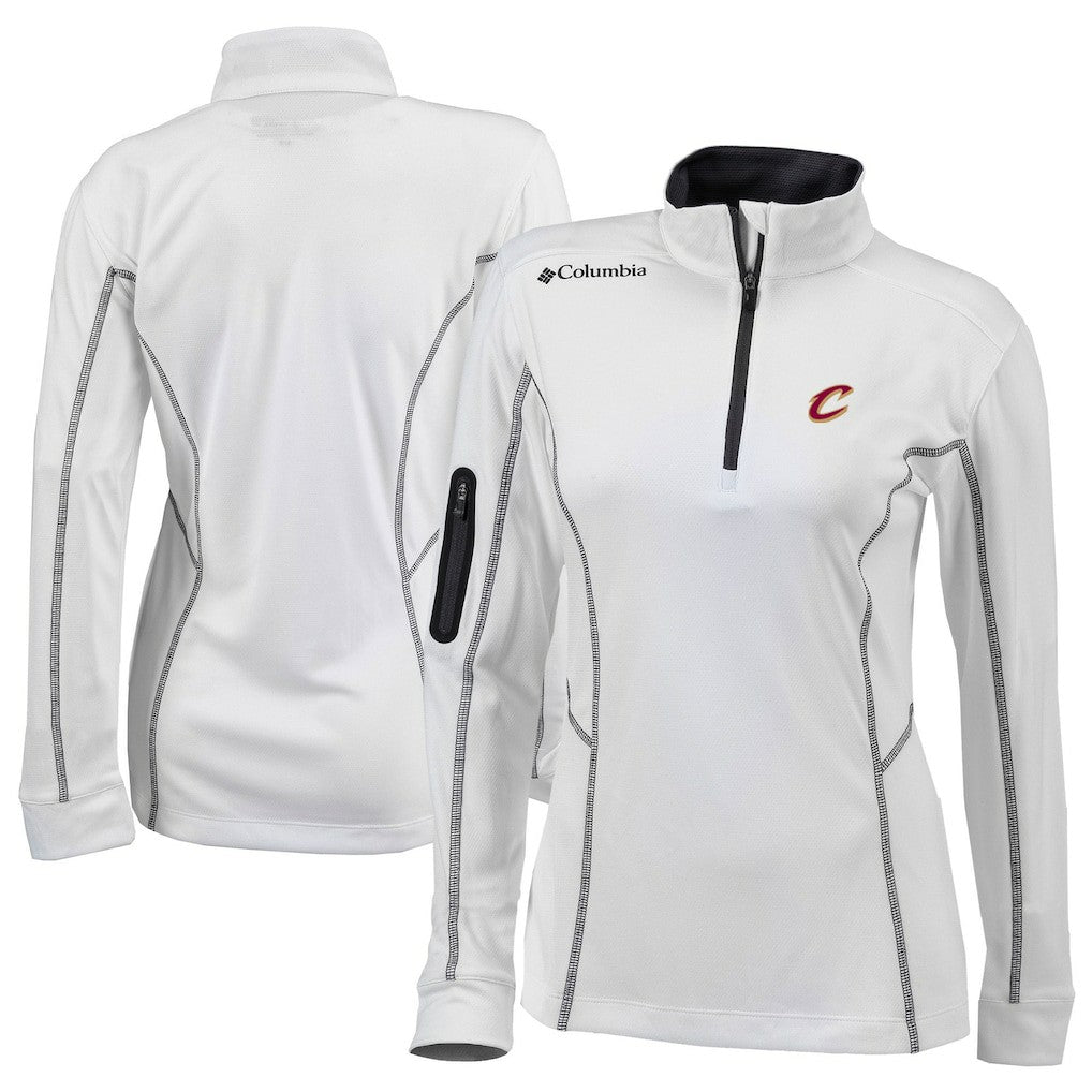 Cleveland Cavaliers Women's Omni-Wick Shotgun Quarter-Zip Pullover Top for sale White | Columbia for sale