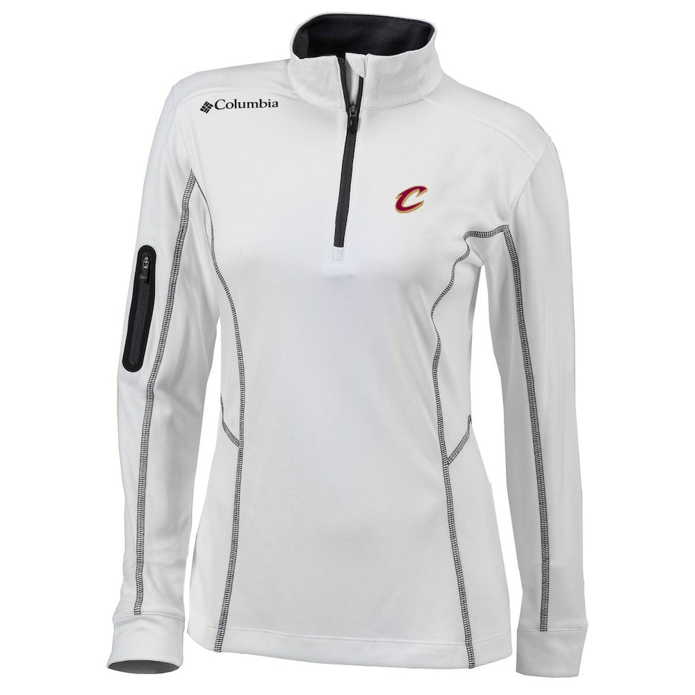 Cleveland Cavaliers Women's Omni-Wick Shotgun Quarter-Zip Pullover Top for sale White | Columbia for sale