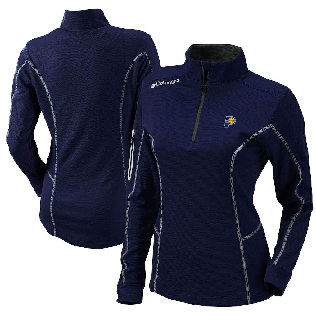 Indiana Pacers Women's Omni-Wick Shotgun Quarter-Zip Pullover Top Navy | Columbia discount
