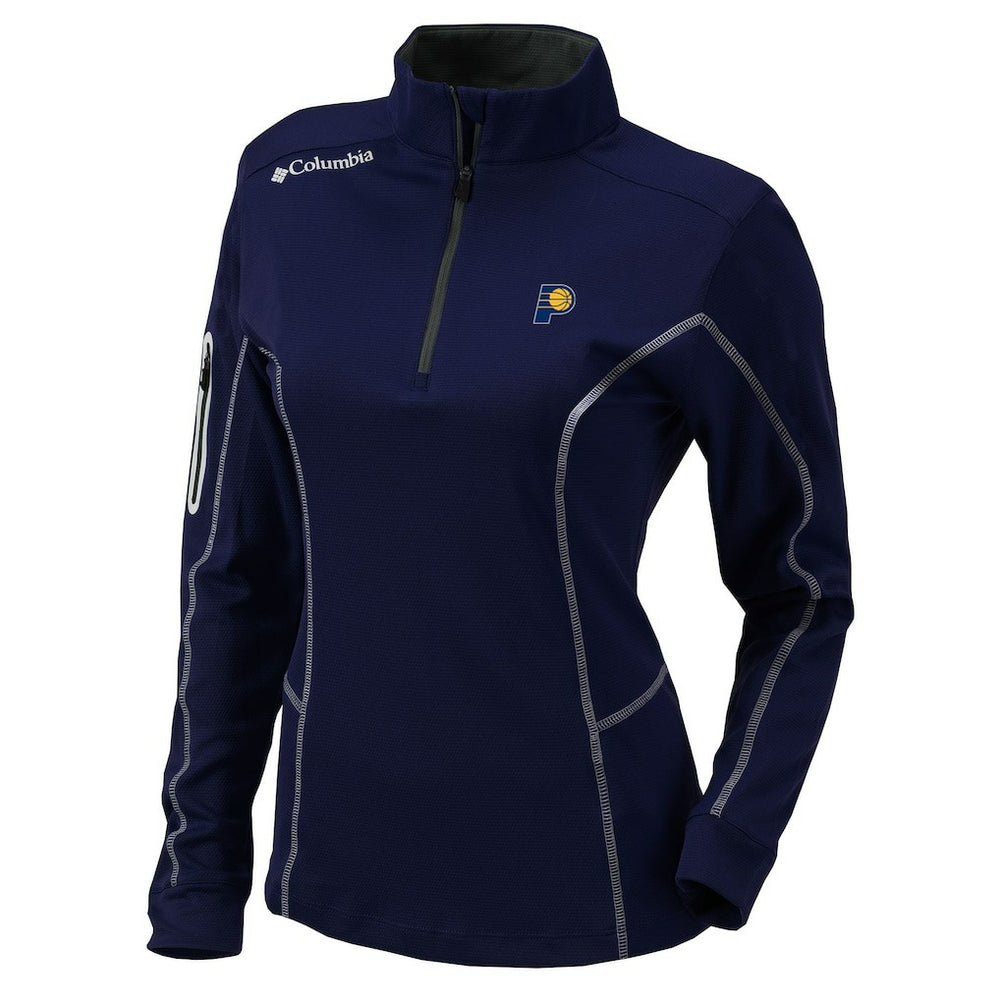 Indiana Pacers Women's Omni-Wick Shotgun Quarter-Zip Pullover Top Navy | Columbia discount