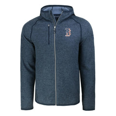 Boston Red Sox Cutter & Buck Stars & Stripes Mainsail Sweater-Knit Full-Zip Hoodie - Heather Navy - MLB Online