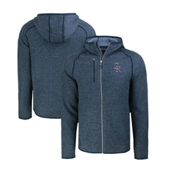 Colorado Rockies Cutter & Buck Stars & Stripes Mainsail Sweater-Knit Full-Zip Hoodie - Heather Navy - MLB Lifestyle