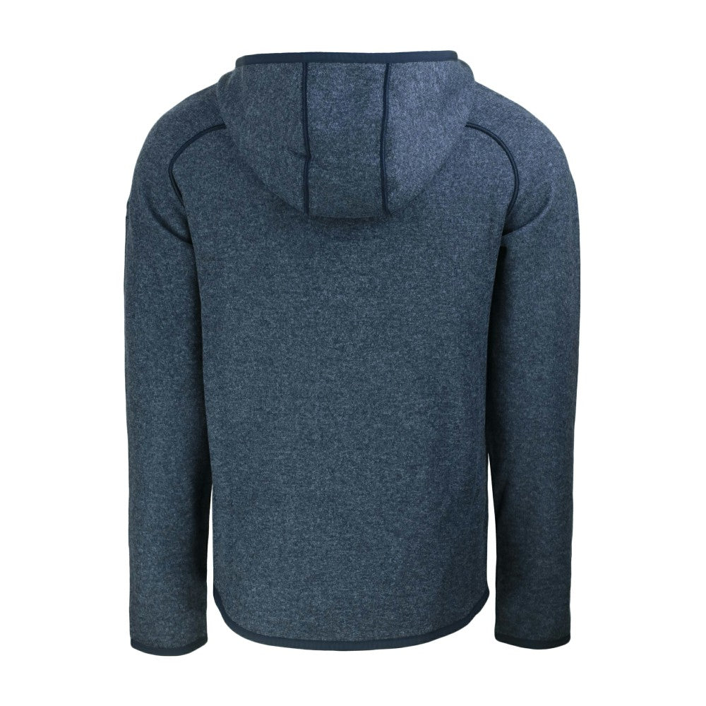 New York Mets Cutter & Buck Stars & Stripes Mainsail Sweater-Knit Full-Zip Hoodie - Heather Navy - MLB Lifestyle