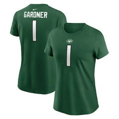 Nike Sauce Gardner New York Jets Women's Player Name & Number T-Shirt Green