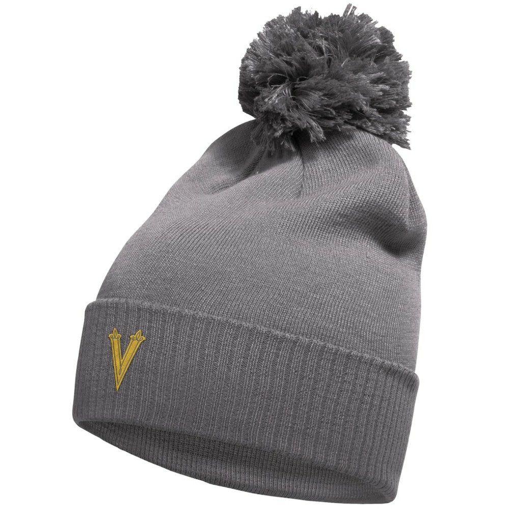 Vegas Golden Knights adidas 2024 NHL Winter Classic Cuffed Knit Hat with Pom - Charcoal - NHL 200661442