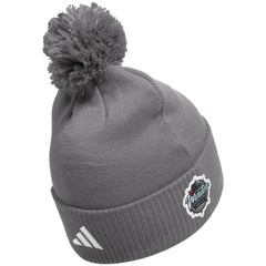 Vegas Golden Knights adidas 2024 NHL Winter Classic Cuffed Knit Hat with Pom - Charcoal - NHL 200661442