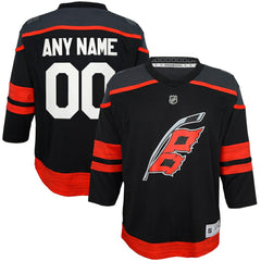 Carolina Hurricanes Youth Home Replica Custom Jersey - Black - NHL 200663287