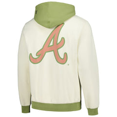 Atlanta Braves New Era Color Pop Pullover Hoodie - Cream/Green - New Era Online