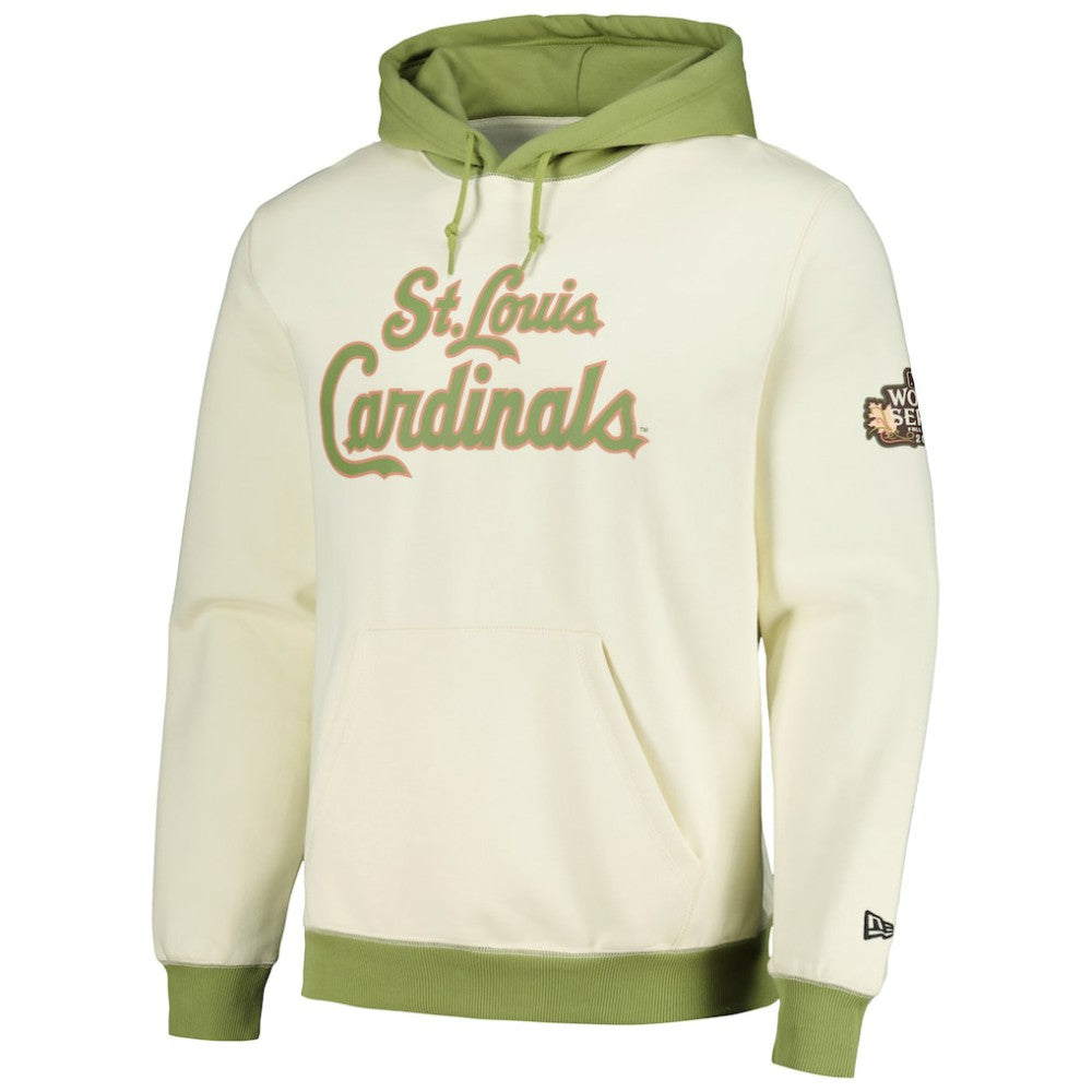 St. Louis Cardinals New Era Color Pop Pullover Hoodie - Cream/Green - New Era Discount