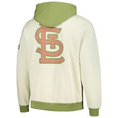 St. Louis Cardinals New Era Color Pop Pullover Hoodie - Cream/Green - New Era Discount