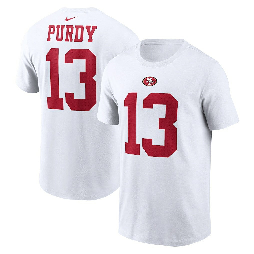 Nike Brock Purdy San Francisco 49ers Player Name & Number T-Shirt White