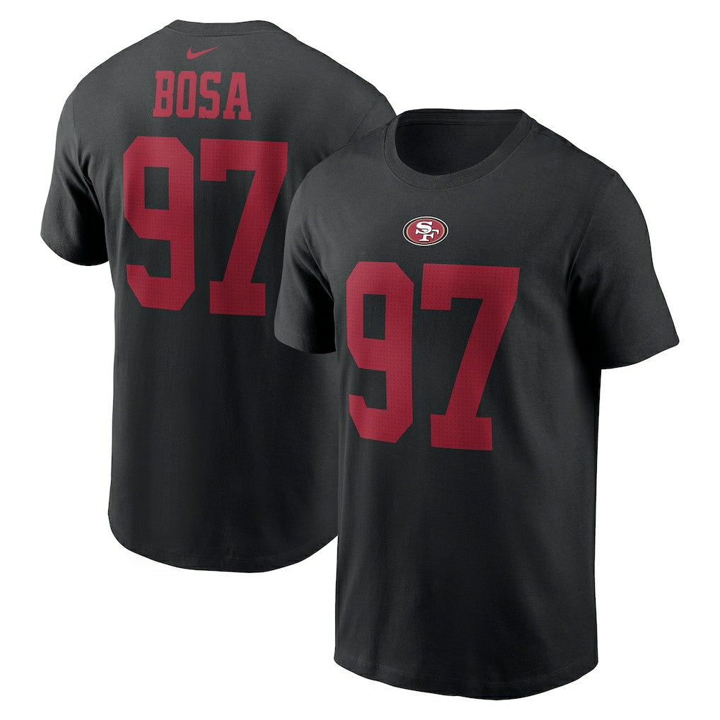 Nike Nick Bosa San Francisco 49ers Player Name & Number T-Shirt Black