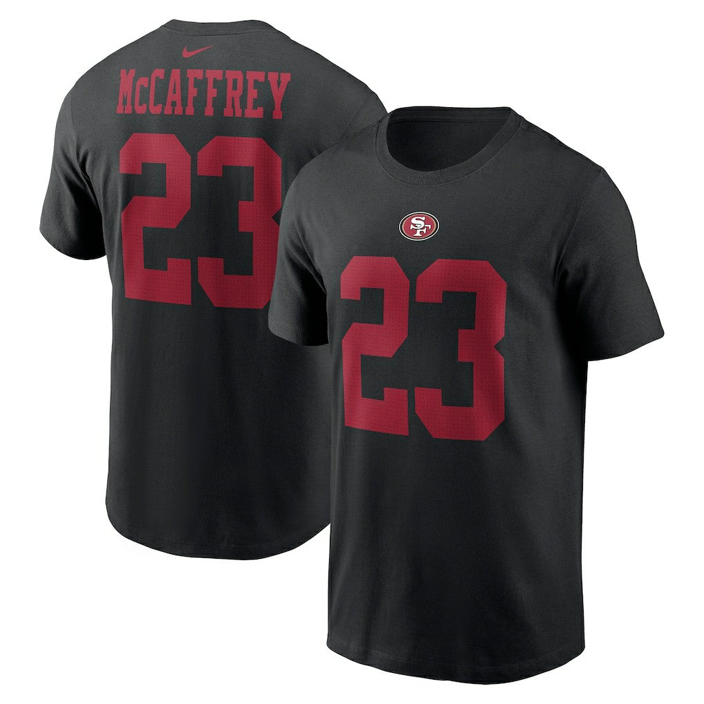 Nike Christian McCaffrey San Francisco 49ers Player Name & Number T-Shirt Black
