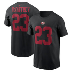Nike Christian McCaffrey San Francisco 49ers Player Name & Number T-Shirt Black
