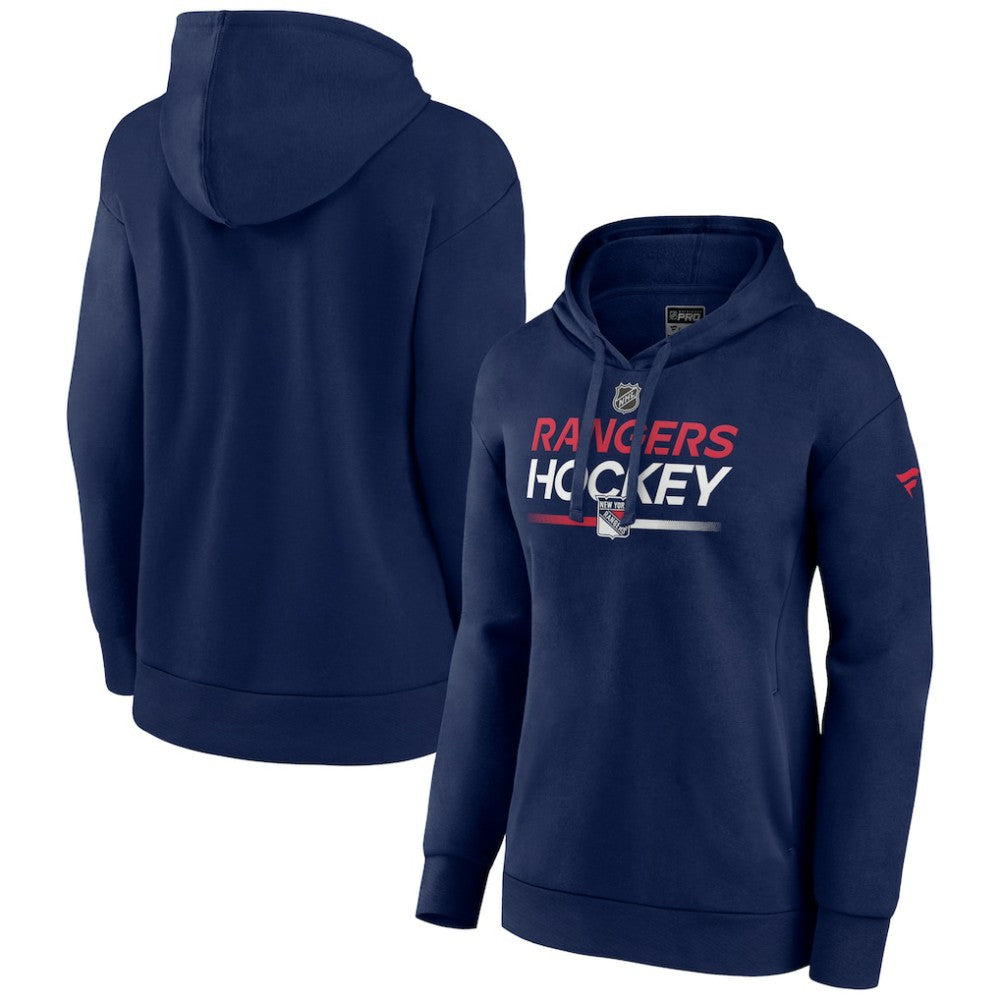 New York Rangers Fanatics Women's Alternate Wordmark Fleece Pullover Hoodie - Navy - NHL 200665517