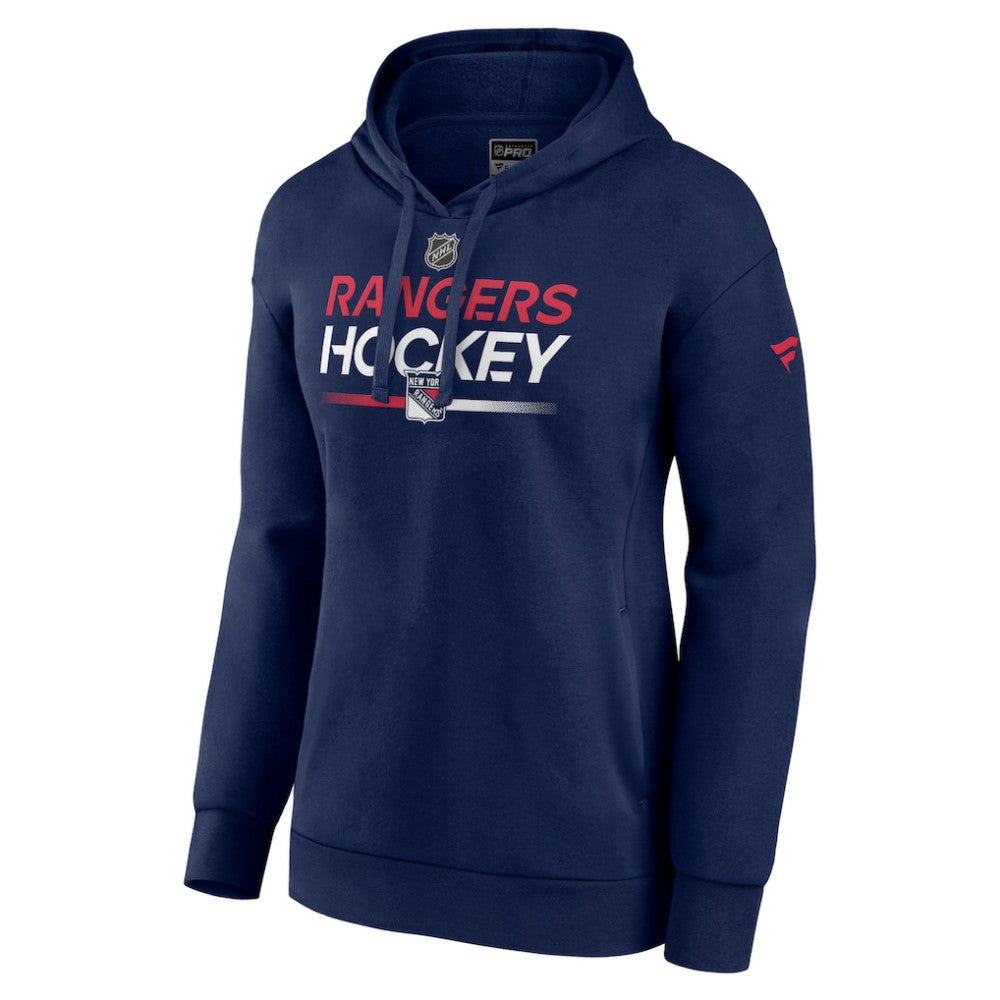New York Rangers Fanatics Women's Alternate Wordmark Fleece Pullover Hoodie - Navy - NHL 200665517
