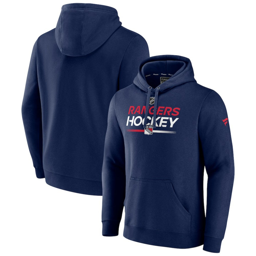 New York Rangers Fanatics Alternate Wordmark Fleece Pullover Hoodie - Navy - NHL 200665582
