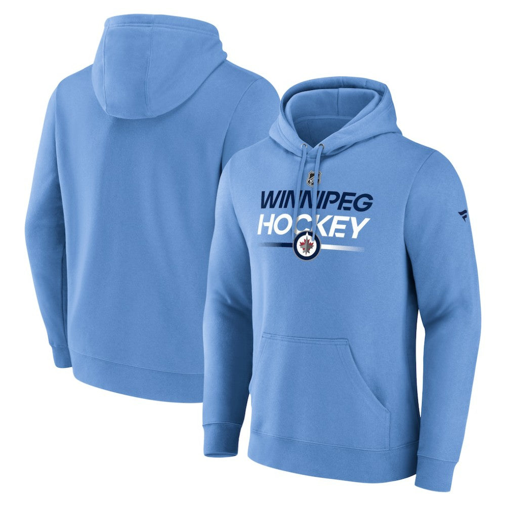 Winnipeg Jets Fanatics Alternate Wordmark Fleece Pullover Hoodie - Light Blue - NHL 200665605