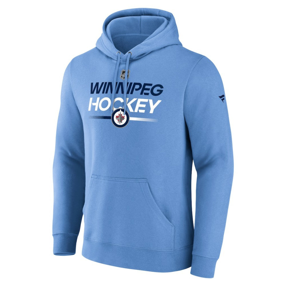 Winnipeg Jets Fanatics Alternate Wordmark Fleece Pullover Hoodie - Light Blue - NHL 200665605