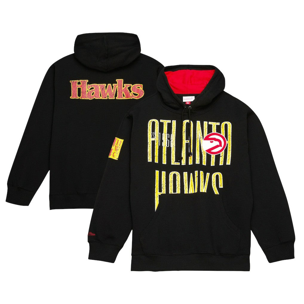 Atlanta Hawks Hardwood Classics OG 2.0 Pullover Hoodie Black | Mitchell & Ness