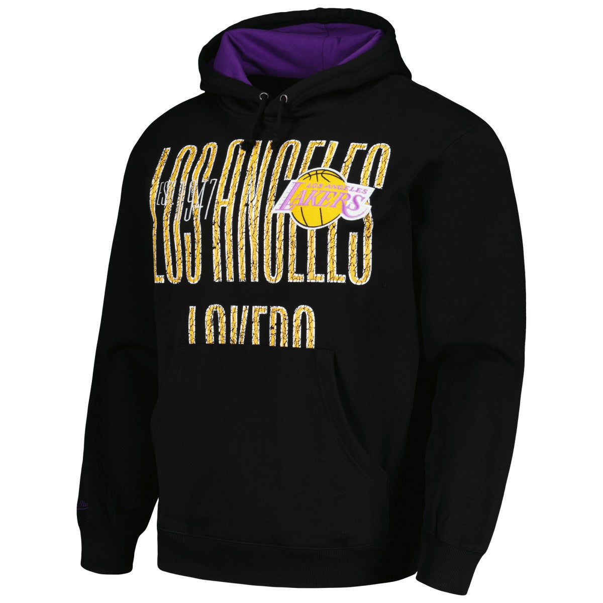 Los Angeles Lakers Hardwood Classics OG 2.0 Pullover Hoodie Black | Mitchell & Ness
