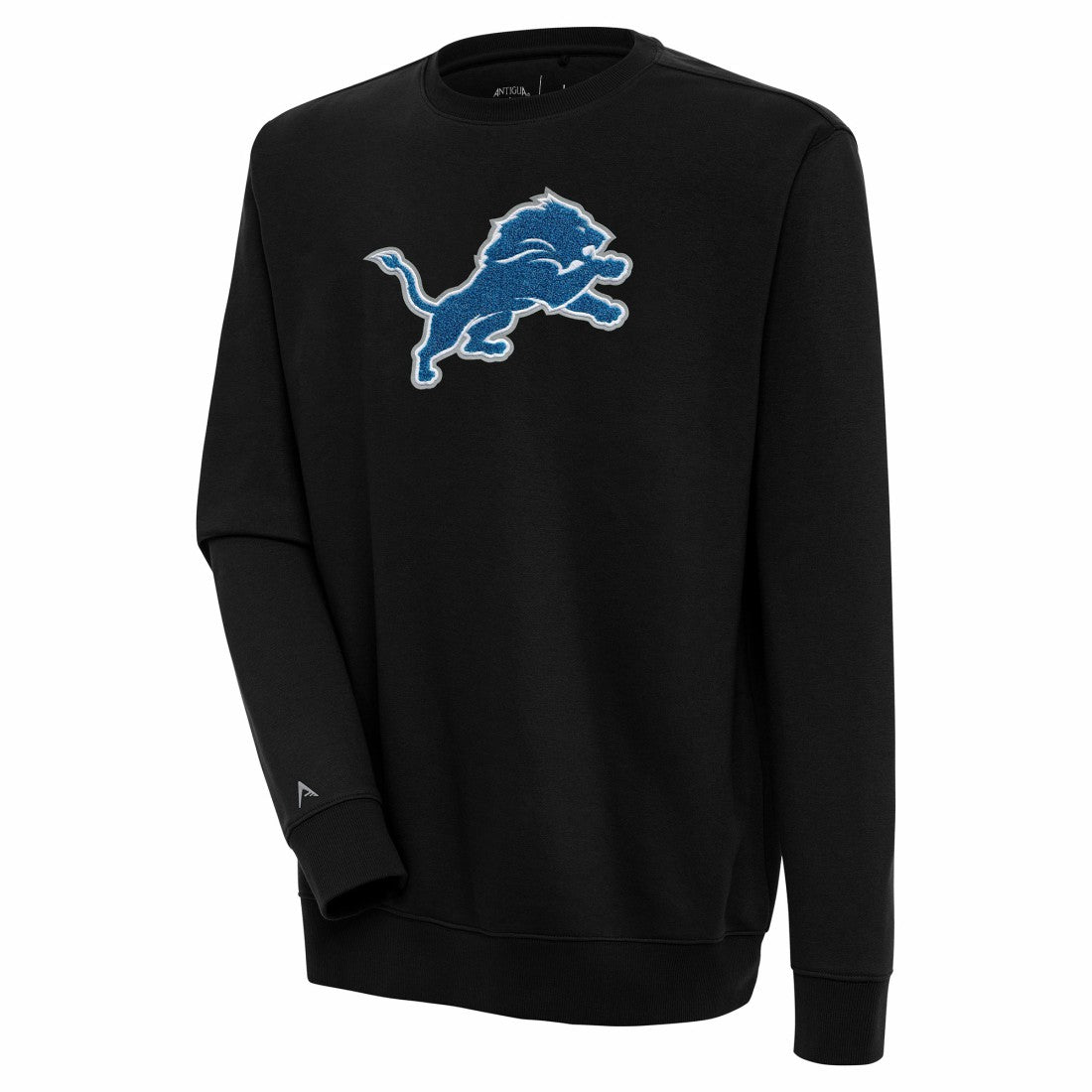Detroit Lions Antigua Victory Crewneck Pullover Sweatshirt Black