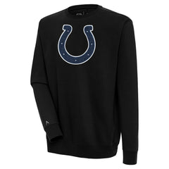 Indianapolis Colts Antigua Victory Crewneck Pullover Sweatshirt Black