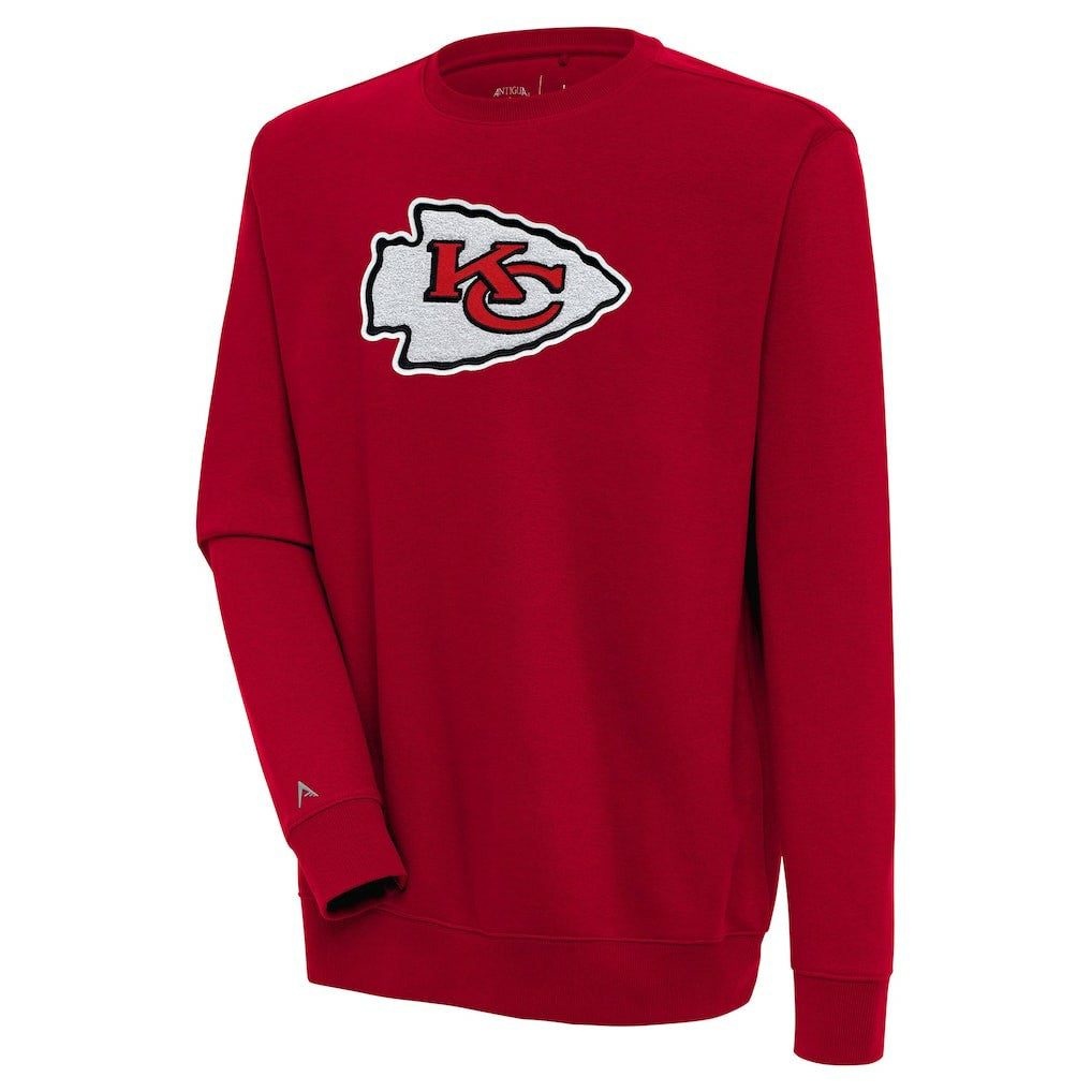 Kansas City Chiefs Antigua Victory Crewneck Pullover Sweatshirt Red