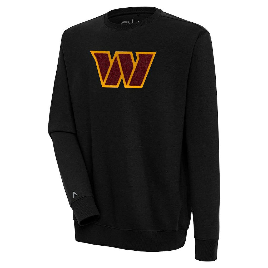 Washington Commanders Antigua Victory Crewneck Pullover Sweatshirt Black