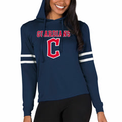 Cleveland Guardians Concepts Sport Women's Marathon Lightweight Lounge Pullover Hoodie - Navy - MLB Sale