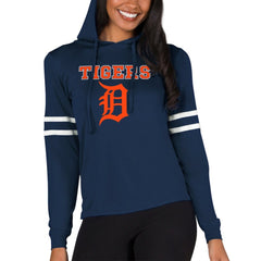 Detroit Tigers Concepts Sport Women's Marathon Lightweight Lounge Pullover Hoodie - Navy - MLB Discount