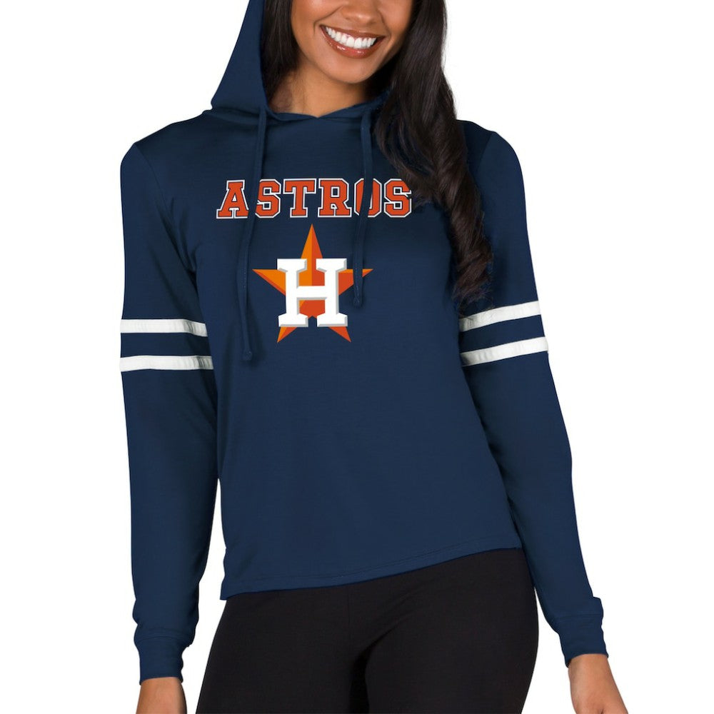Houston Astros Concepts Sport Women's Marathon Lightweight Lounge Pullover Hoodie - Navy - MLB Online