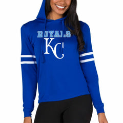 Kansas City Royals Concepts Sport Women's Marathon Lightweight Lounge Pullover Hoodie - Royal - MLB Discount